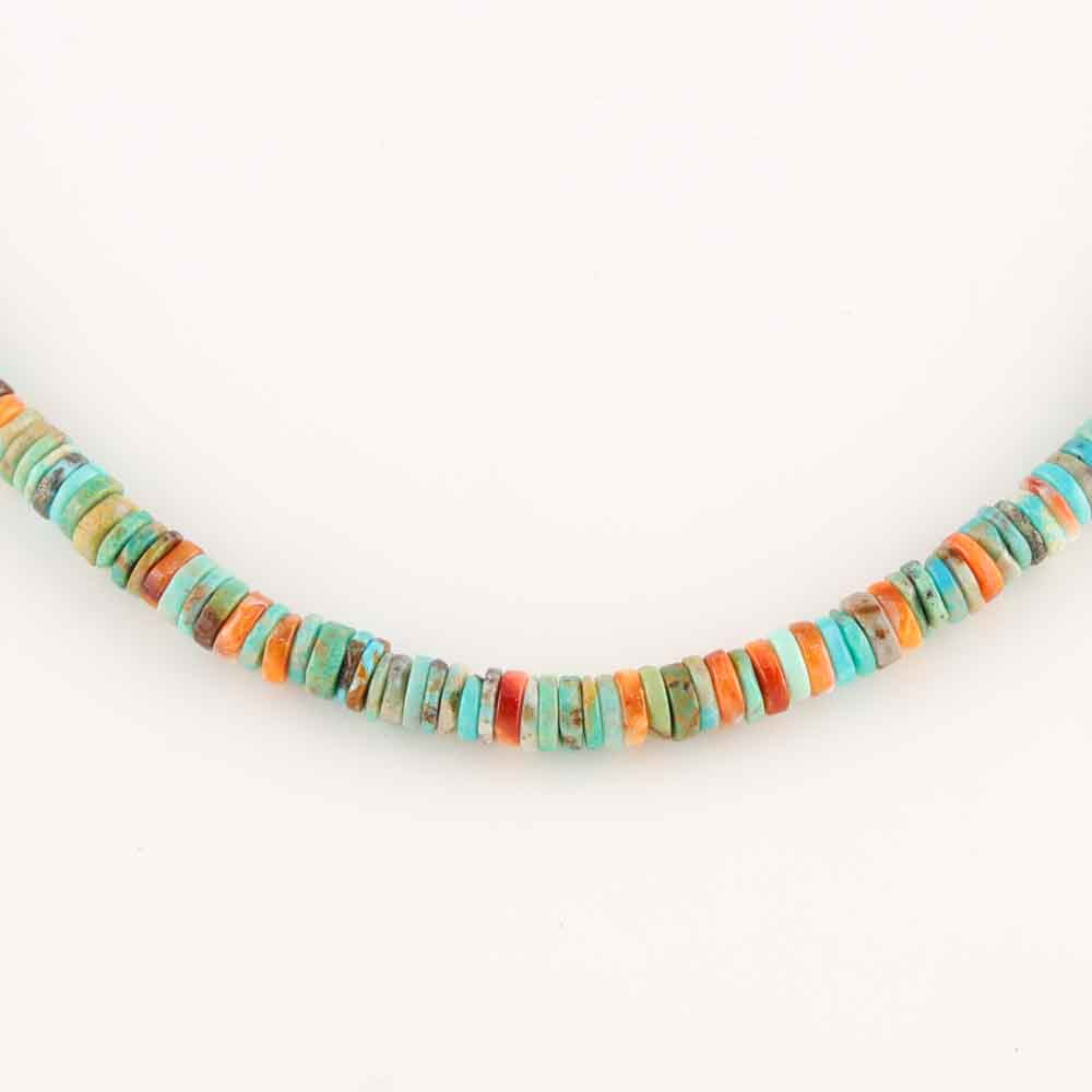 Turquoise and Spiny Oyster Necklace