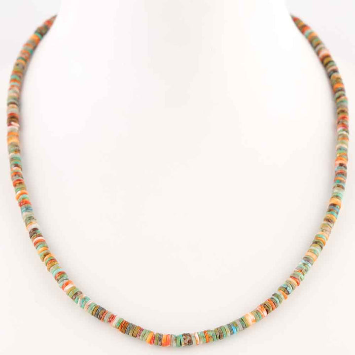 Spiny Oyster and Turquoise Necklace