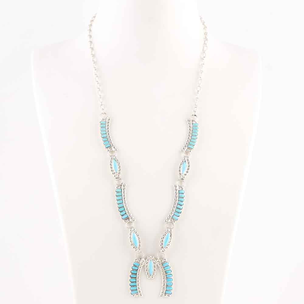 Turquoise Squash Blossom Necklace