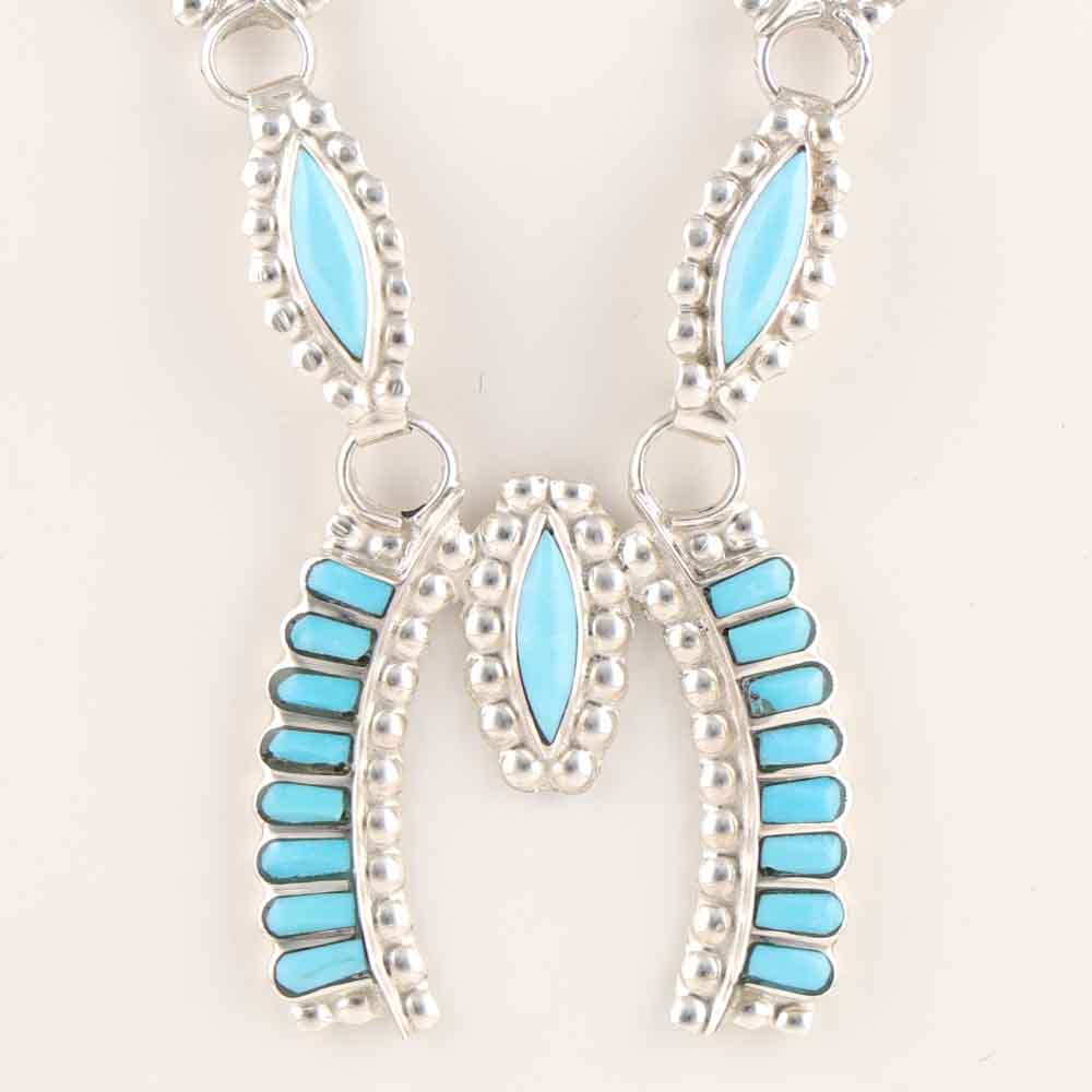 Turquoise Squash Blossom Necklace