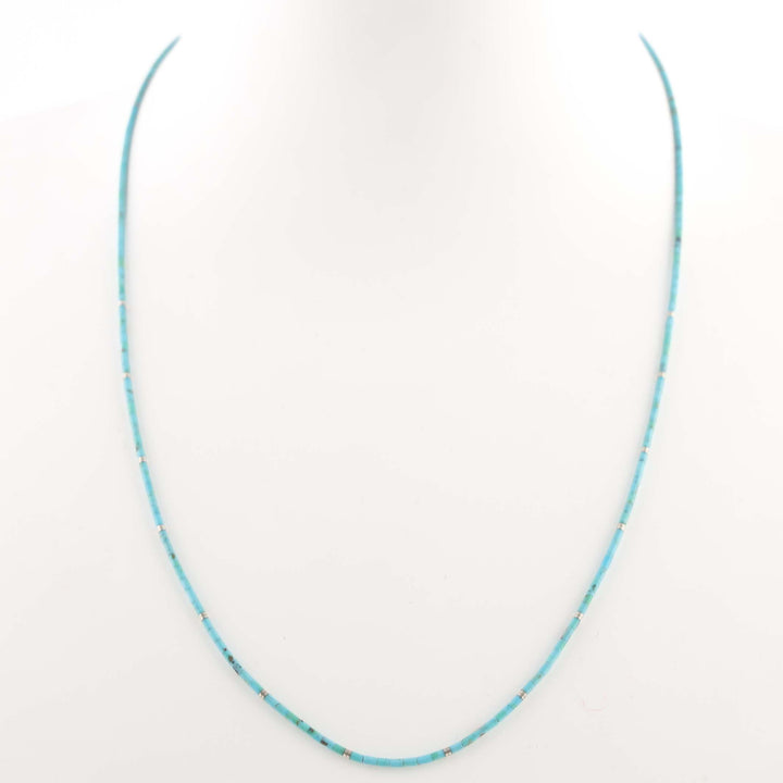 Kingman Turquoise Heishi Necklace
