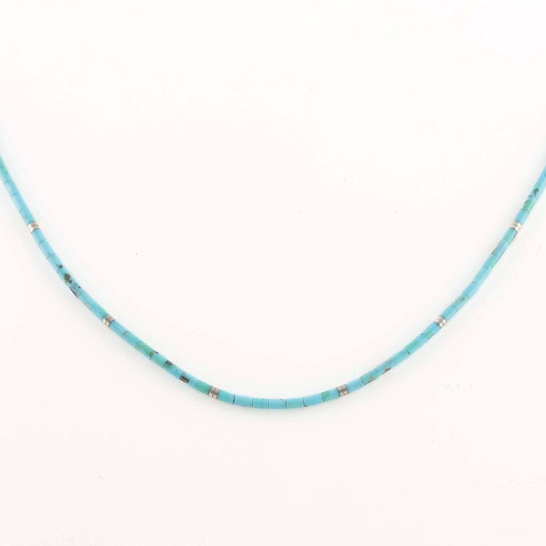 Kingman Turquoise Heishi Necklace