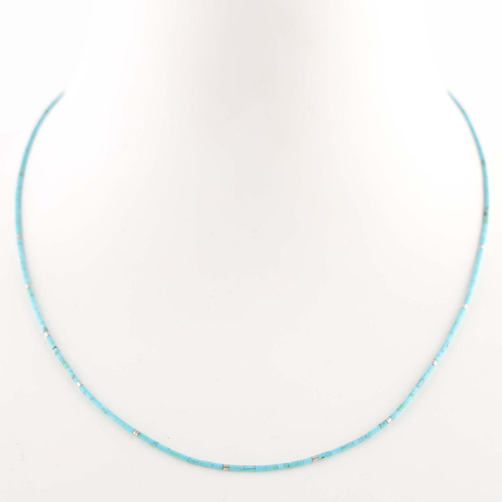 Kingman Turquoise Heishi Necklace
