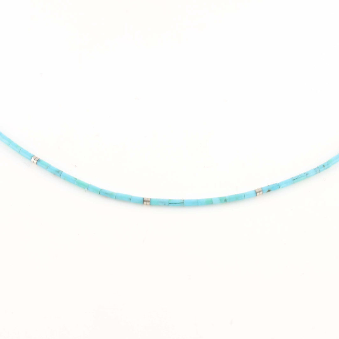 Kingman Turquoise Heishi Necklace