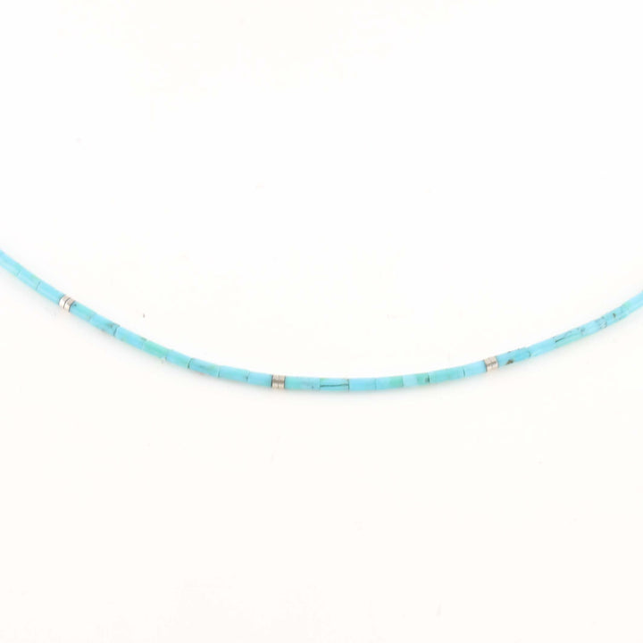 Kingman Turquoise Heishi Necklace