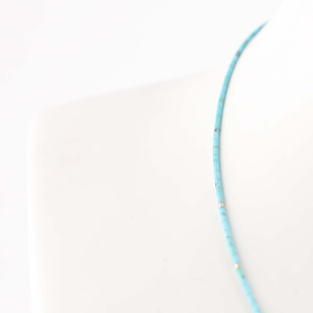 Kingman Turquoise Heishi Necklace