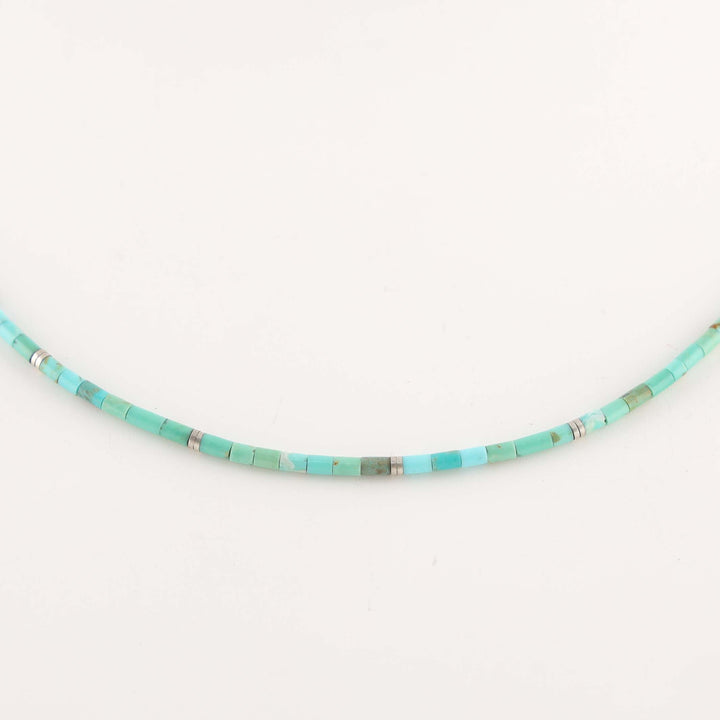 Kingman Turuoise Heishi Necklace