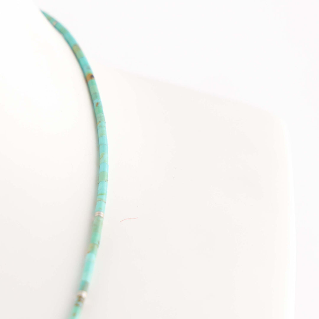 Kingman Turuoise Heishi Necklace