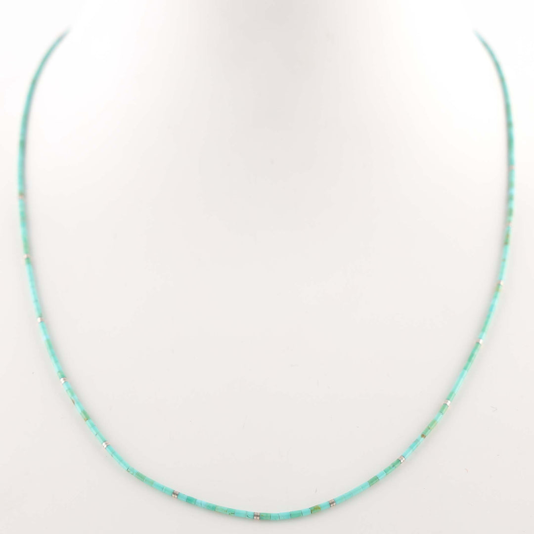 Kingman Turquoise Heishi Necklace