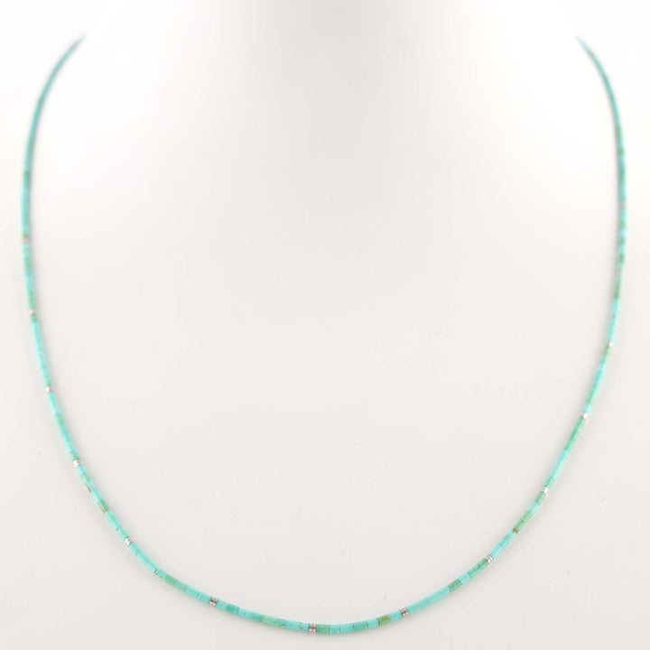 Kingman Turquoise Heishi Necklace