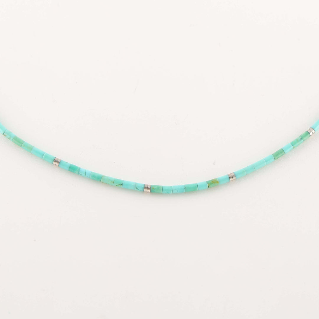Kingman Turquoise Heishi Necklace