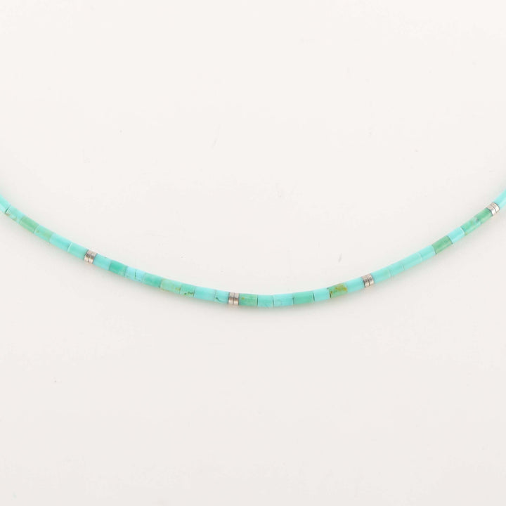 Kingman Turquoise Heishi Necklace