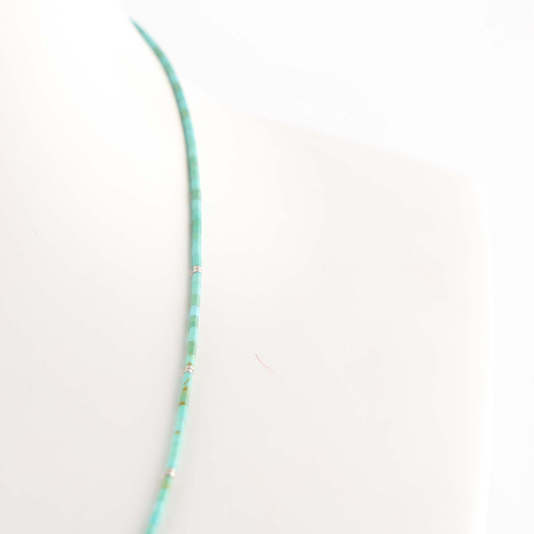 Kingman Turquoise Heishi Necklace