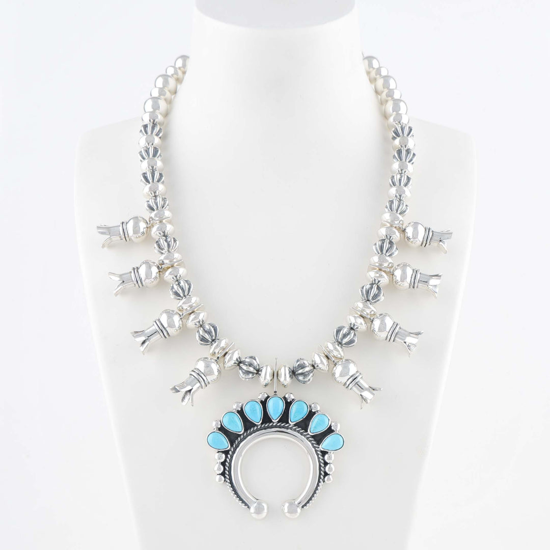 Turquoise Squash Blossom Necklace