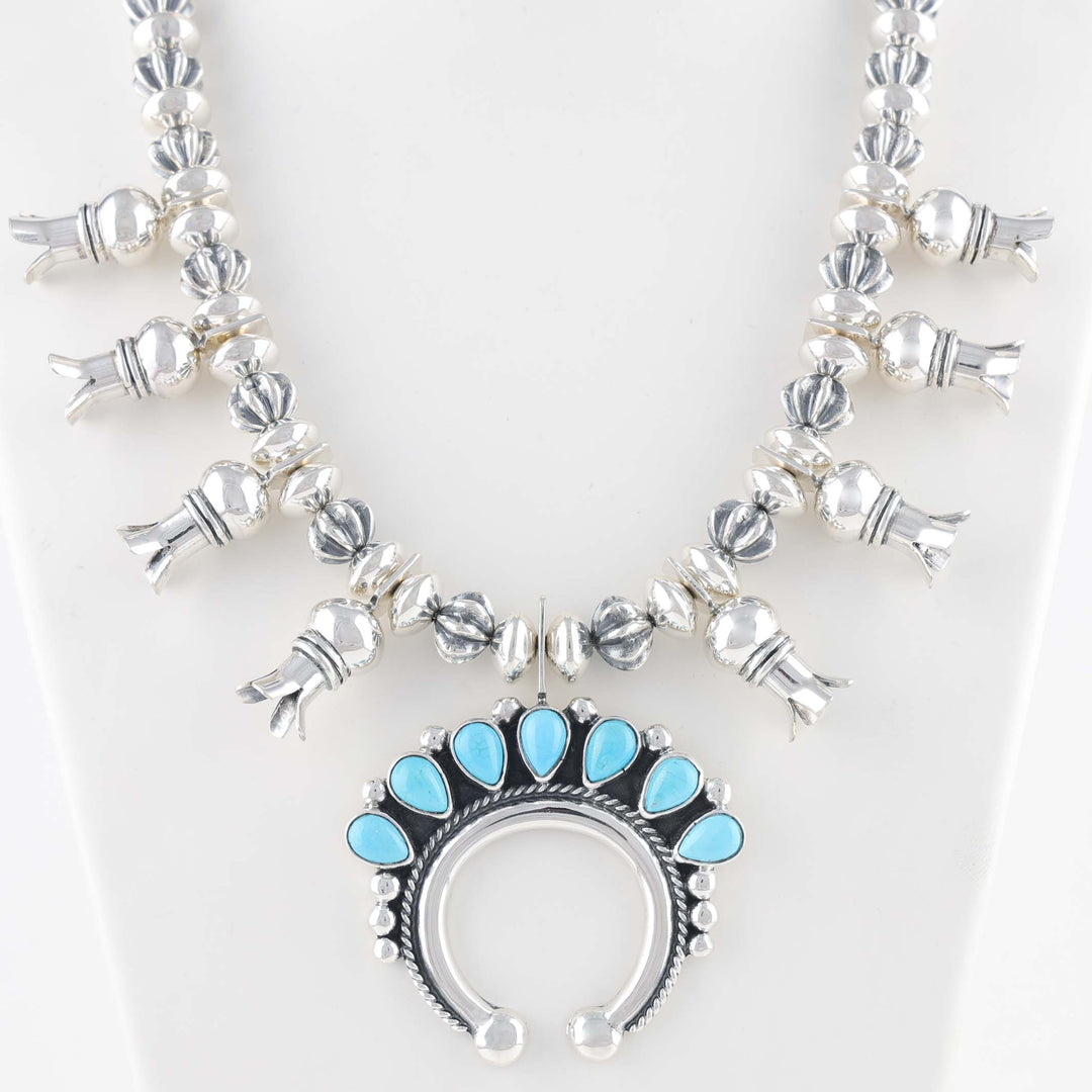 Turquoise Squash Blossom Necklace