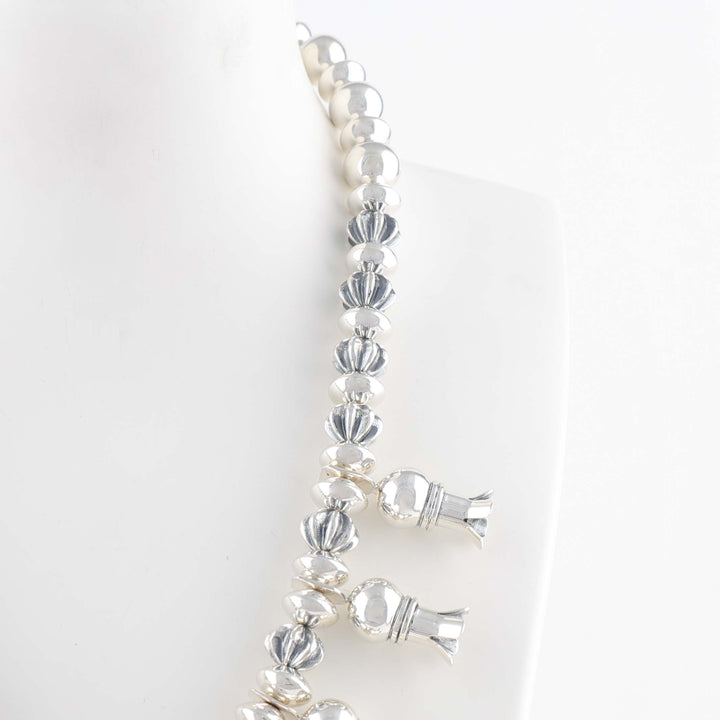 Coral Squash Blossom Necklace