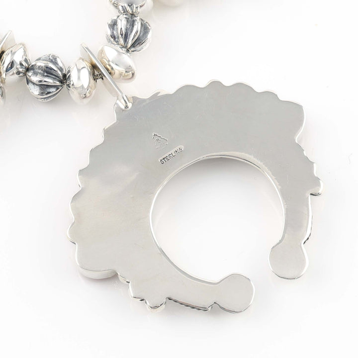 Coral Squash Blossom Necklace
