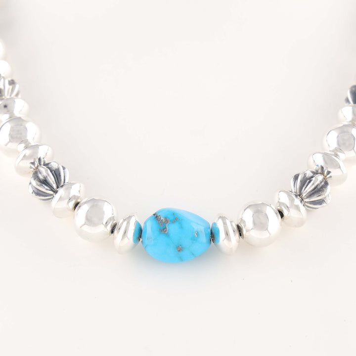 Navajo Pearl Necklace with Turquoise