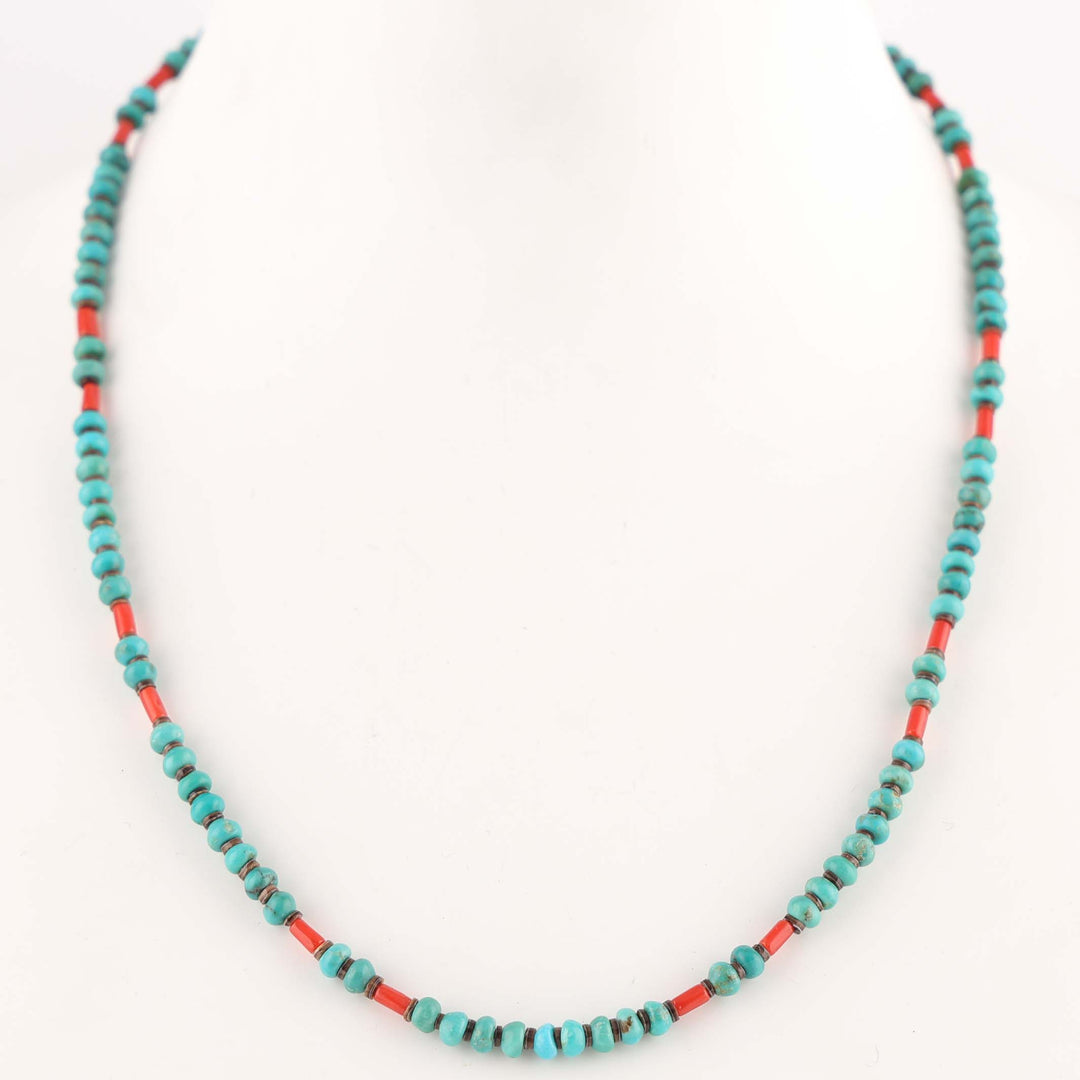 Turquoise and Coral Necklace