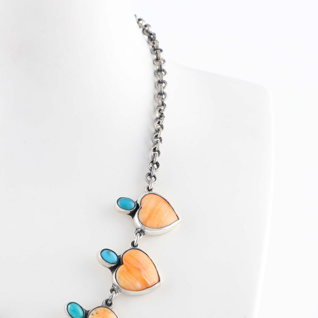 Spiny Oyster and Turquoise Earrings