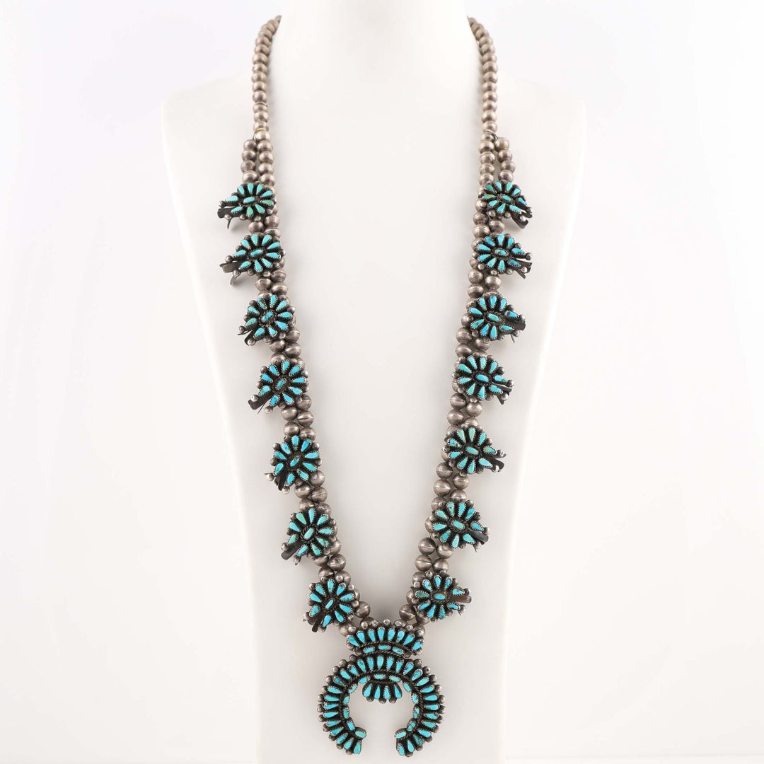 1930s Turquoise Squash Blossom