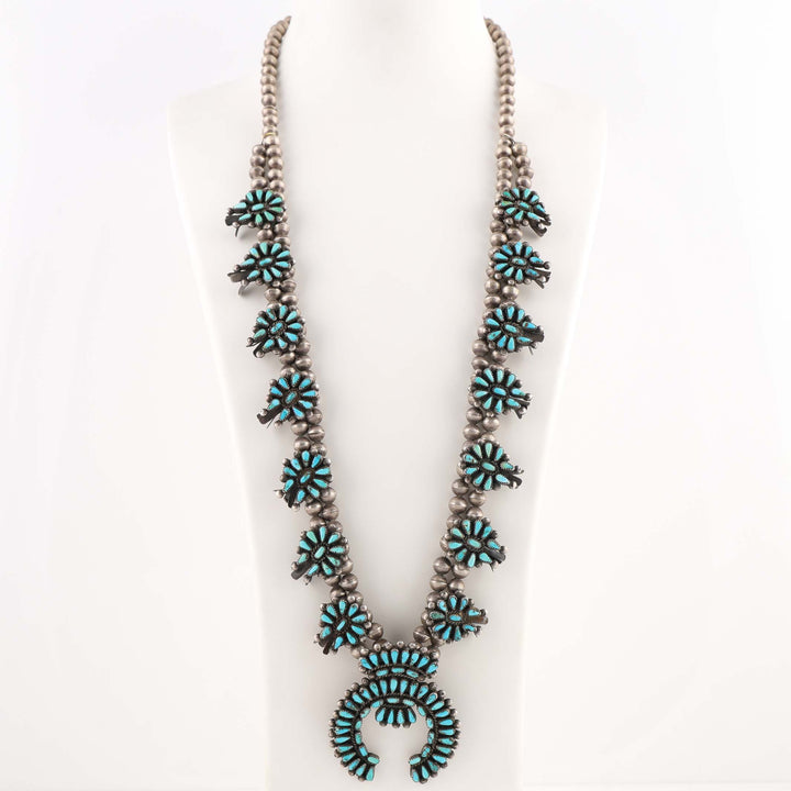 1930s Turquoise Squash Blossom