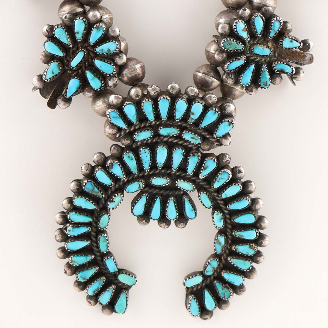 1930s Turquoise Squash Blossom