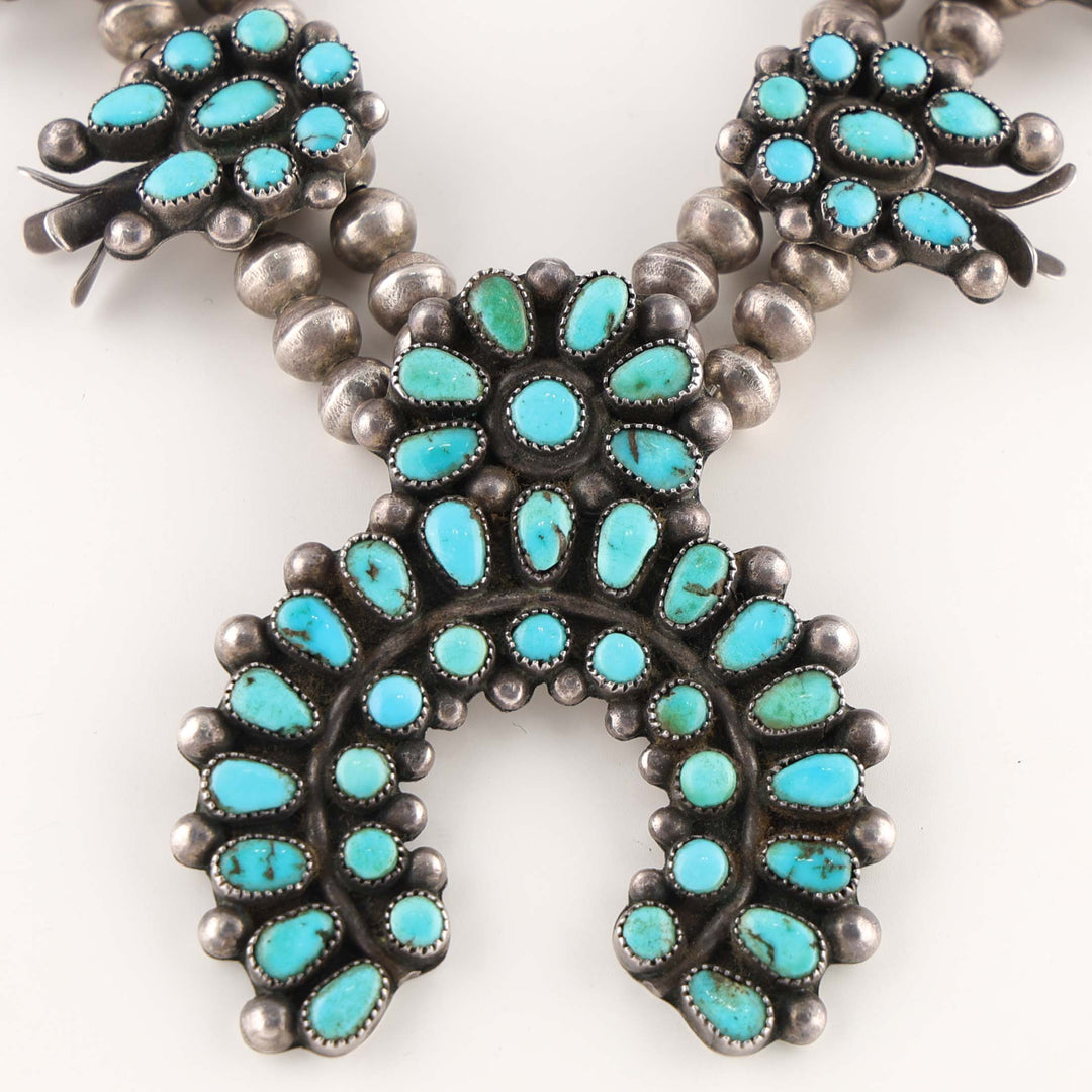 1930s Turquoise Squash Blossom