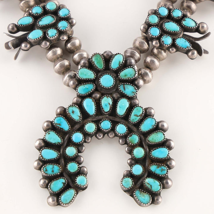 1930s Turquoise Squash Blossom