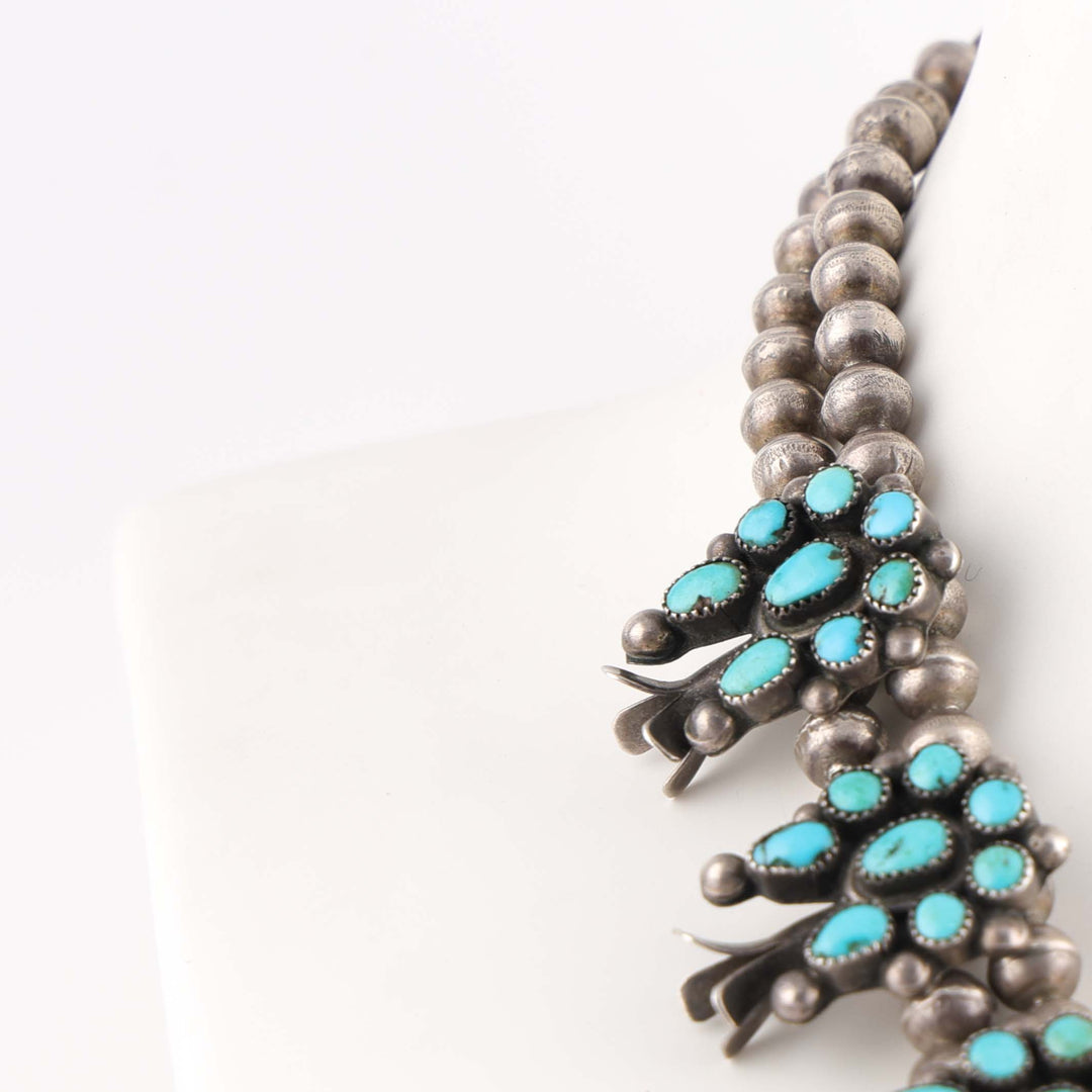1930s Turquoise Squash Blossom