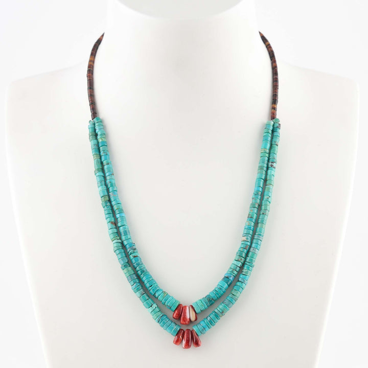 1980s Turquoise Heishi Necklace