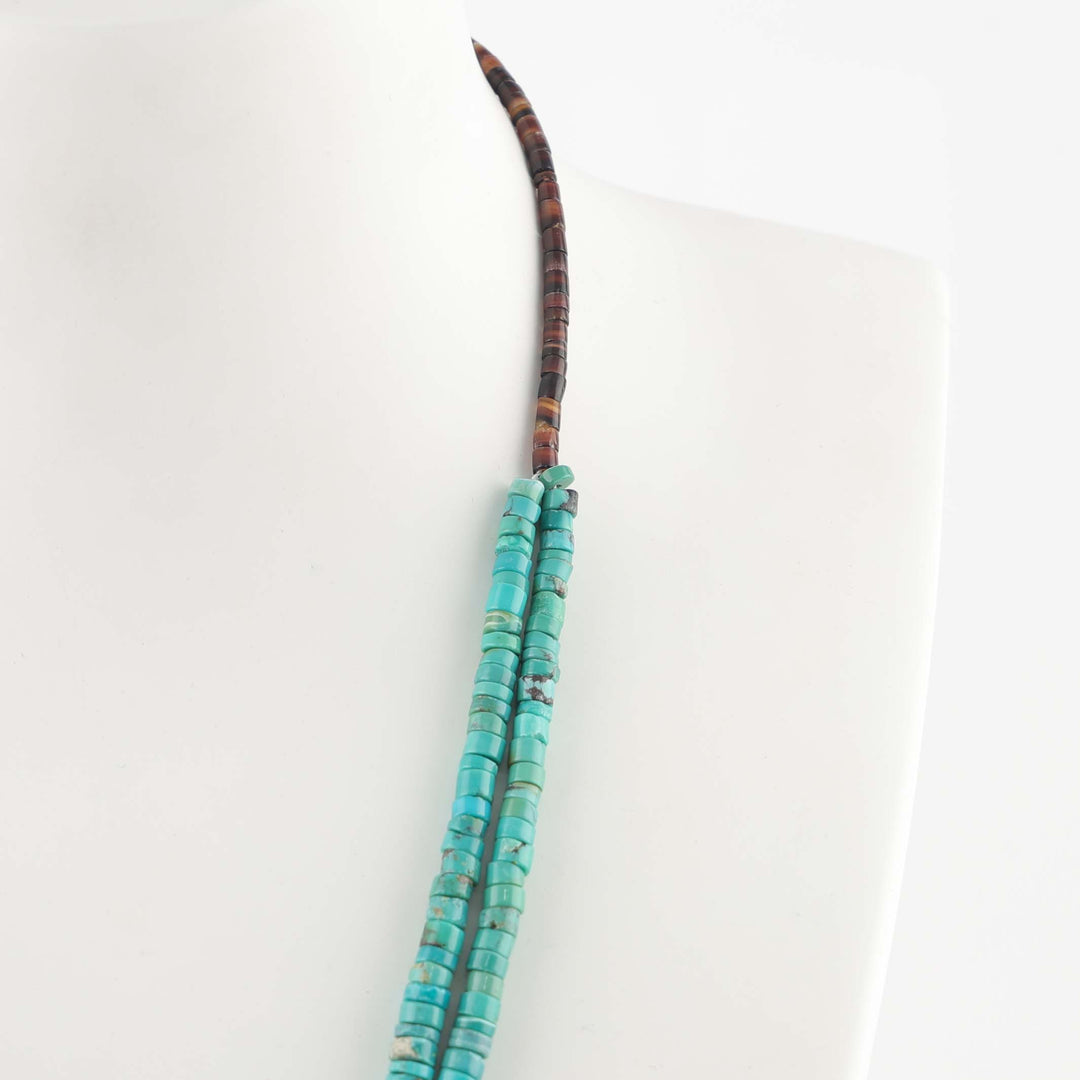 1980s Turquoise Heishi Necklace