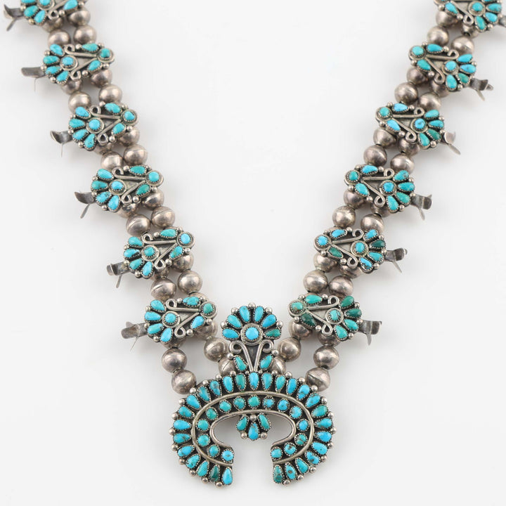 1940s Turquoise Squash Blossom
