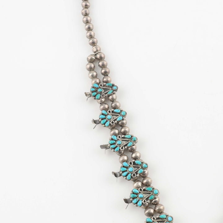 1940s Turquoise Squash Blossom