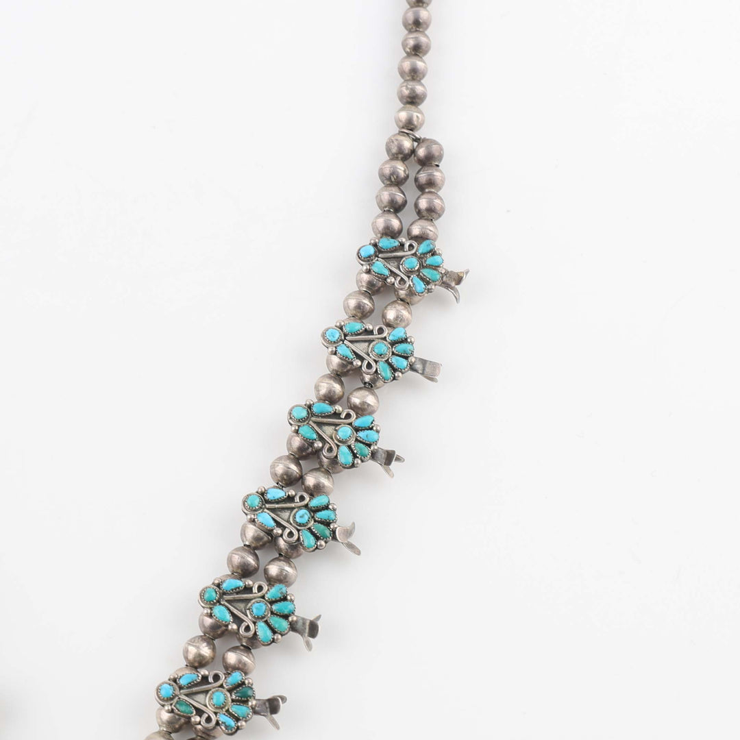1940s Turquoise Squash Blossom