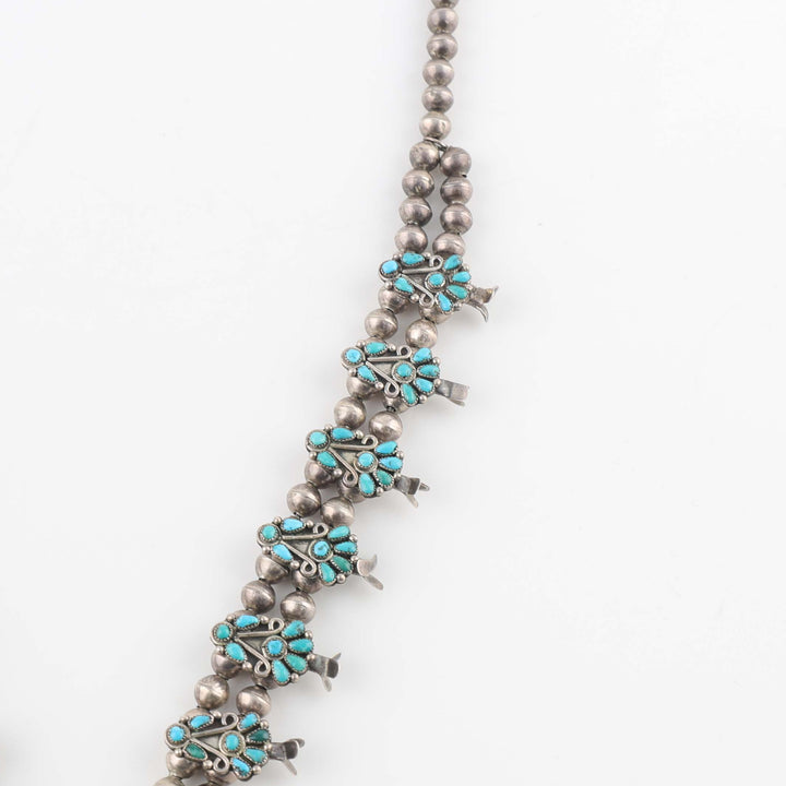 1940s Turquoise Squash Blossom