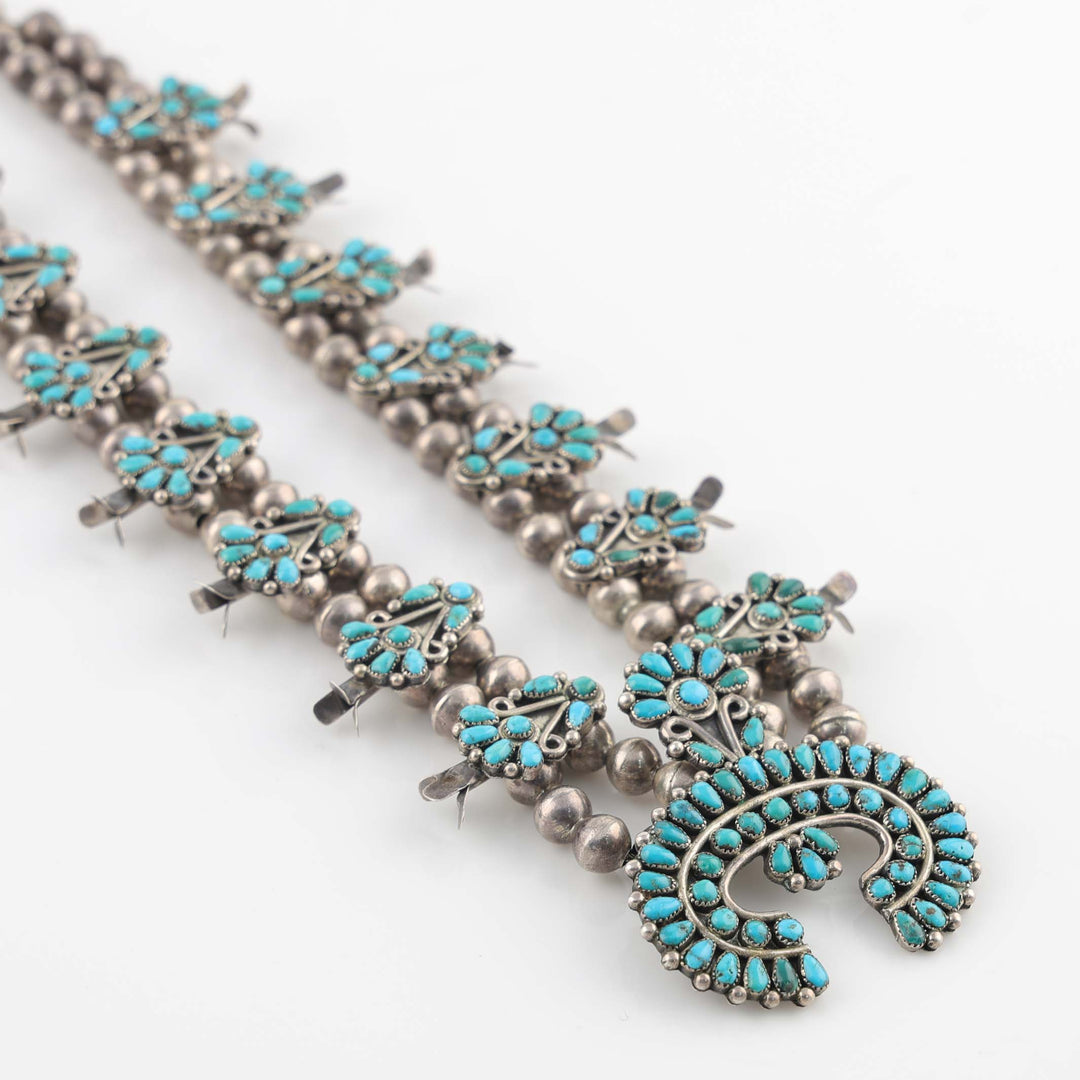 1940s Turquoise Squash Blossom