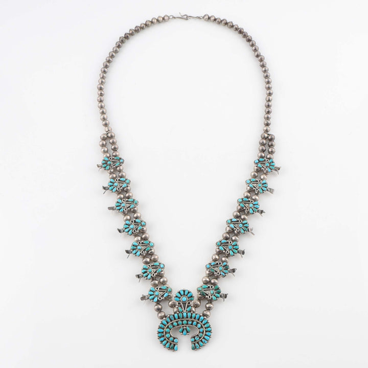 1940s Turquoise Squash Blossom
