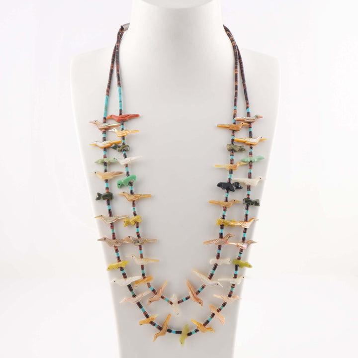 1970s Zuni Fetish Necklace
