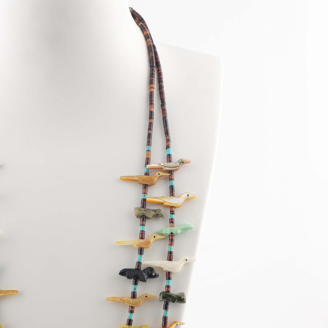 1970s Zuni Fetish Necklace