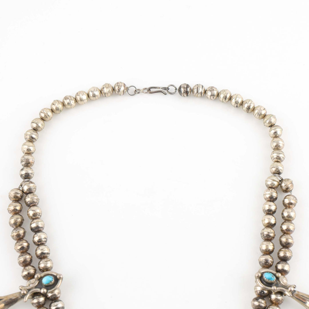 1970s Navajo Turquoise Squash Blossom