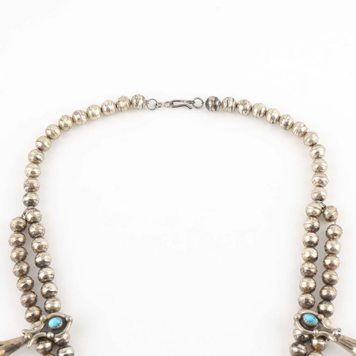 1970s Navajo Turquoise Squash Blossom
