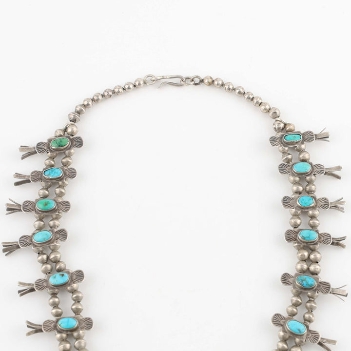 1930s Turquoise Box-Bow Squash Blossom