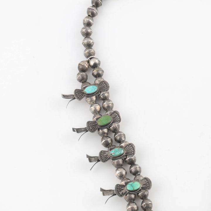 1930s Turquoise Box-Bow Squash Blossom
