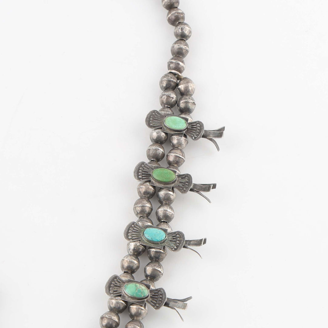 1930s Turquoise Box-Bow Squash Blossom
