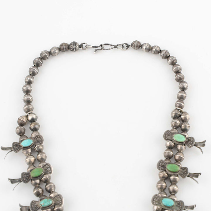 1930s Turquoise Box-Bow Squash Blossom