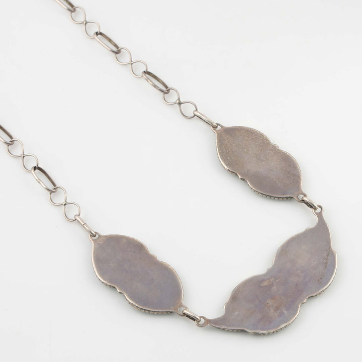 1960s Zuni Turquoise Inlay Necklace