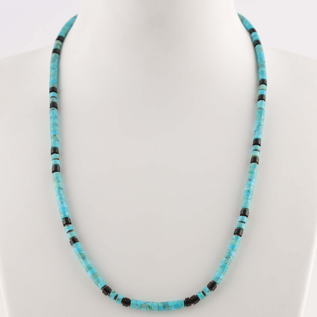Turquoise and Jet Necklace