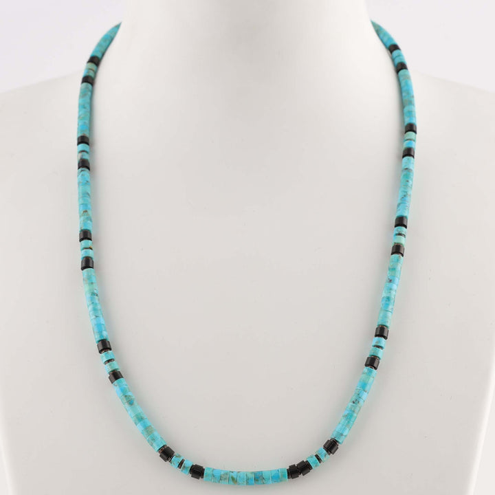 Turquoise and Jet Necklace