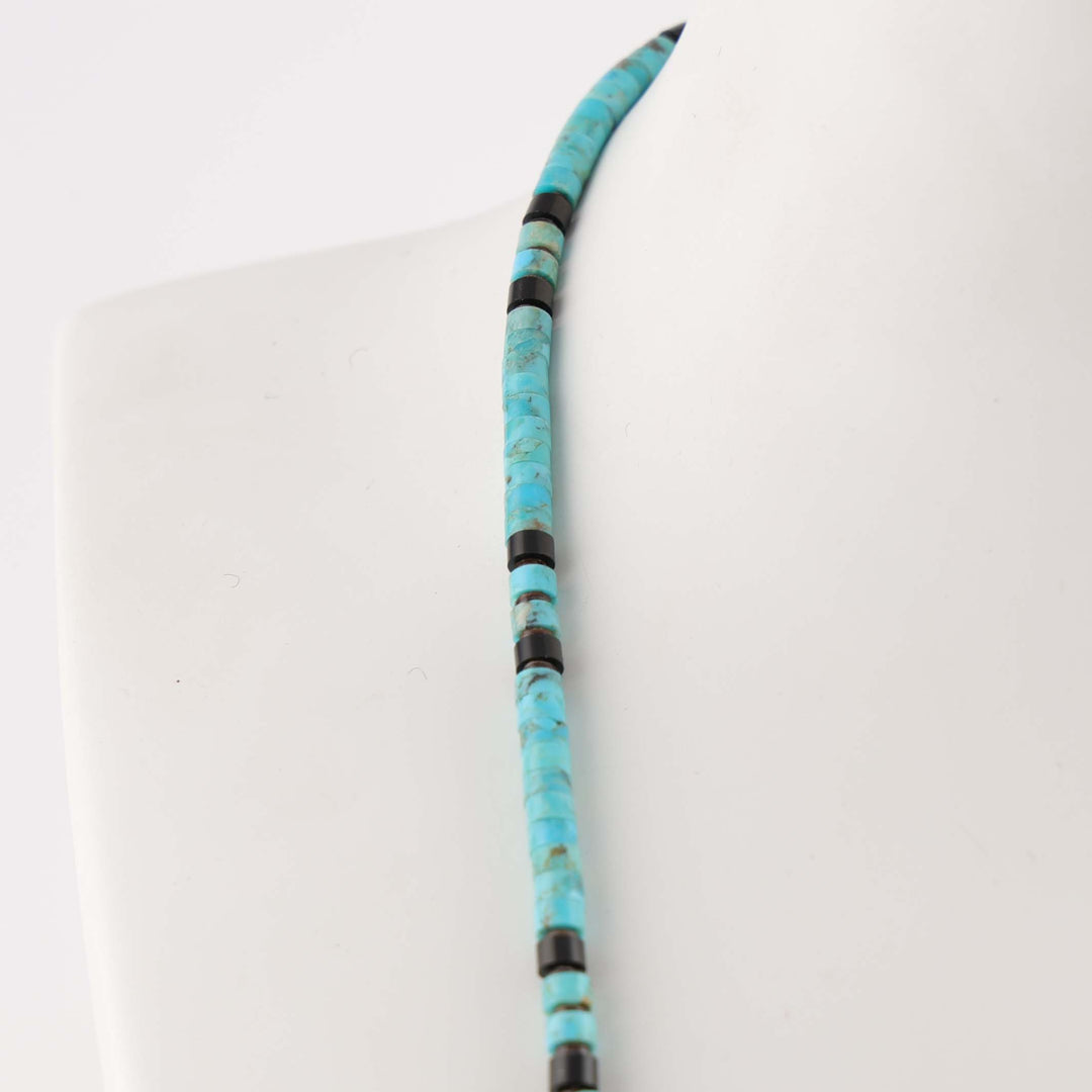 Turquoise and Jet Necklace